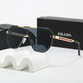 Metal Oversized Pilot Polarized Sunglasses
